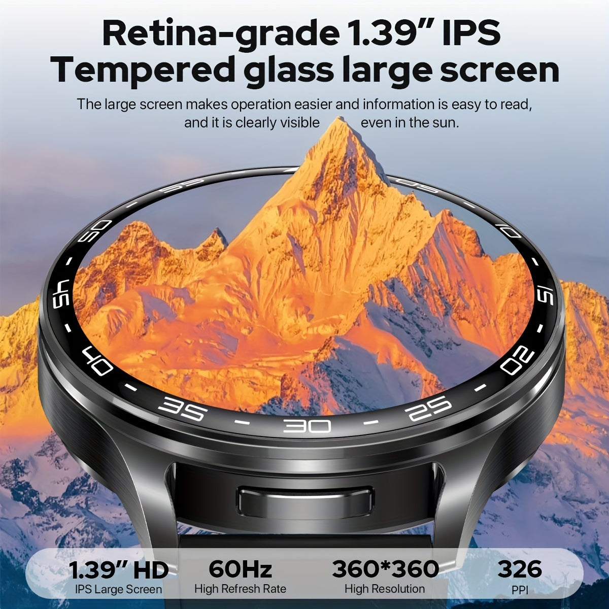 1.39" Full Touch Smart Watch for Women & Men - Wireless Calls, Remote Camera Control, Water Reminder, Message Alerts, Fitness Tracker with 100+ Sports Modes, Built-In Headphones, IP67, Black Silicone Band, Calorie Counter & P