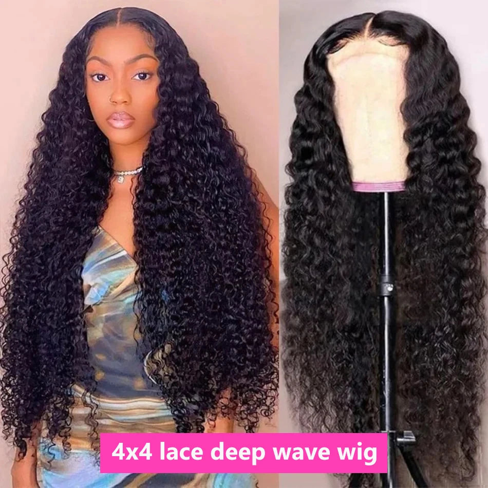 1-3 Days Fast Delivery 180 Density Wigs Human Hair 13x6 13x4 Transparent Lace Frontal Deep Wave Human Hair Wigs 5x5 Glueless Wig