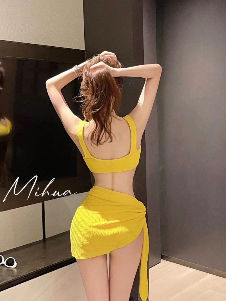 2025 New Swimsuit Women's Ins Style Sexy Separates Bikini Sexy Push up Three-Piece Vacation Women's Swimsuit