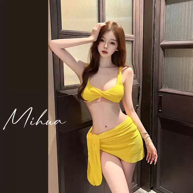 2025 New Swimsuit Women's Ins Style Sexy Separates Bikini Sexy Push up Three-Piece Vacation Women's Swimsuit