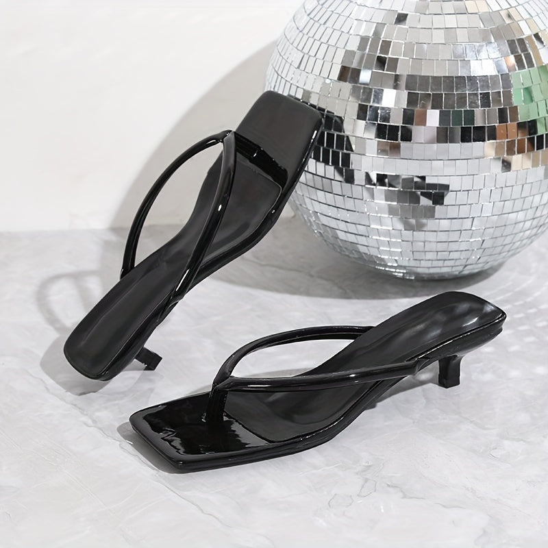 Spring And Summer New Fine Heeled Flip-flops Flip-flops Women Wear Flip-flops with Square High Heels