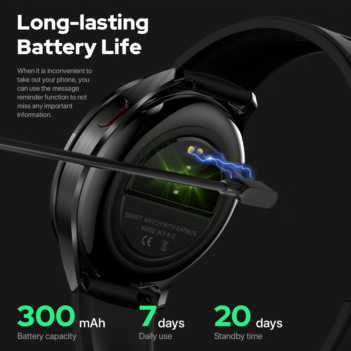 1.39" Full Touch Smart Watch for Women & Men - Wireless Calls, Remote Camera Control, Water Reminder, Message Alerts, Fitness Tracker with 100+ Sports Modes, Built-In Headphones, IP67, Black Silicone Band, Calorie Counter & P