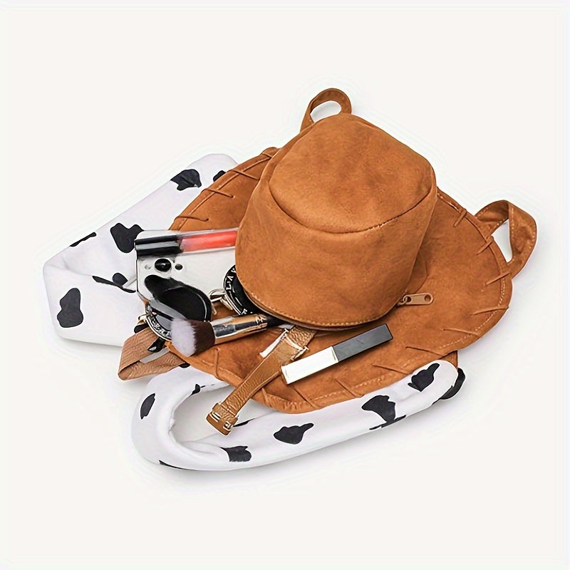 Zanbee Toy Story Woody Cowboy Hat Backpack - Fun & Stylish Nylon Bag with Adjustable Straps, Perfect for Holidays and Birthdays, Casual Use, Secure Zipper Closure, Polyester Line