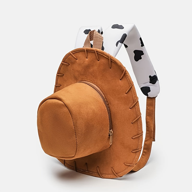Zanbee Toy Story Woody Cowboy Hat Backpack - Fun & Stylish Nylon Bag with Adjustable Straps, Perfect for Holidays and Birthdays, Casual Use, Secure Zipper Closure, Polyester Line
