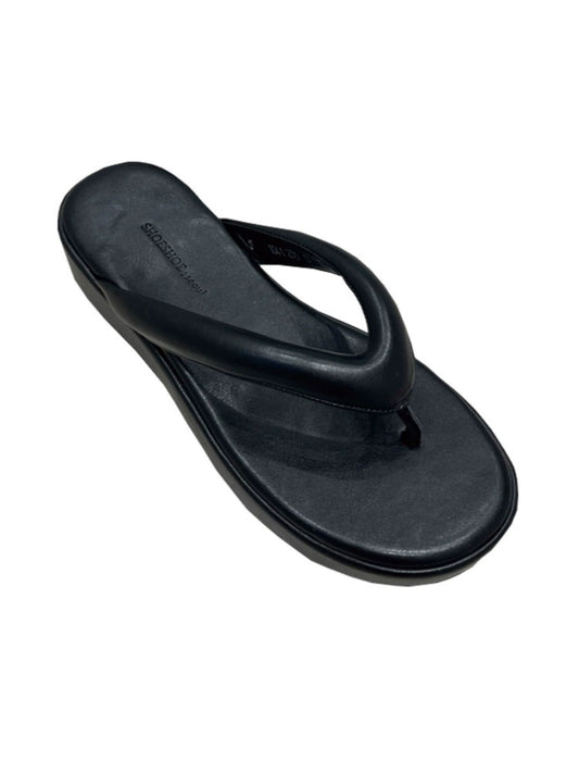 Xiaochi in Seoul 2024 Summer K-style Thick Sole Wedge Casual Beach Outwear Vacation Flip Toe Flip-Flops