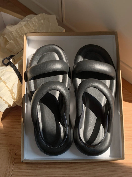 Thin Strip Fashion All-Match Flat Bottom Seaside Holiday Sandals