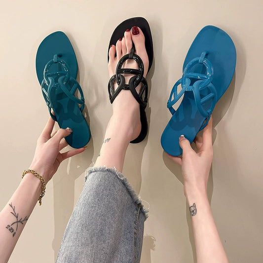 Internet Celebrity Flats Summer Beach Pig Nose Slippers