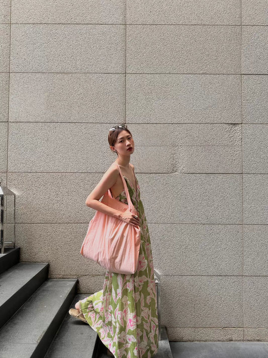 French Sanya Seaside Vacation Super Fairy Backless Beach Skirt Yunnan Thailand Travel Dopamine Sling Dress