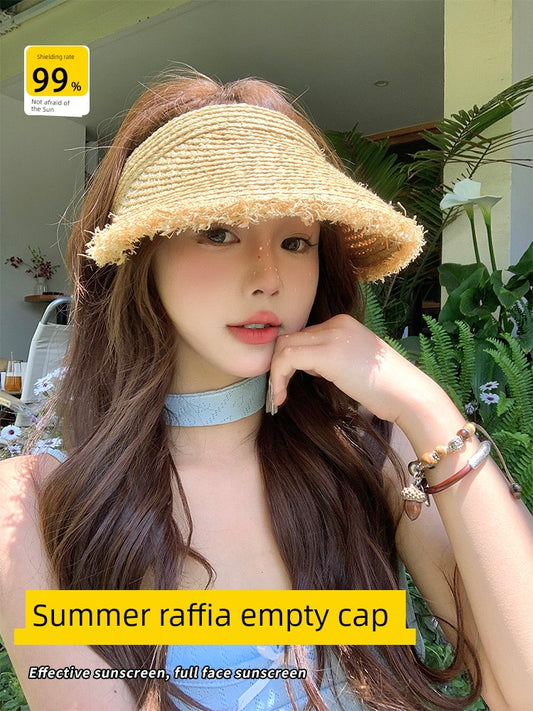 Straw Hat Hepburn Style Female Summer Seaside Vacation Raffia