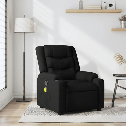 Comfortable Black Massage Recliner Chair with Polyester Metal Plywood Foam for Relaxation