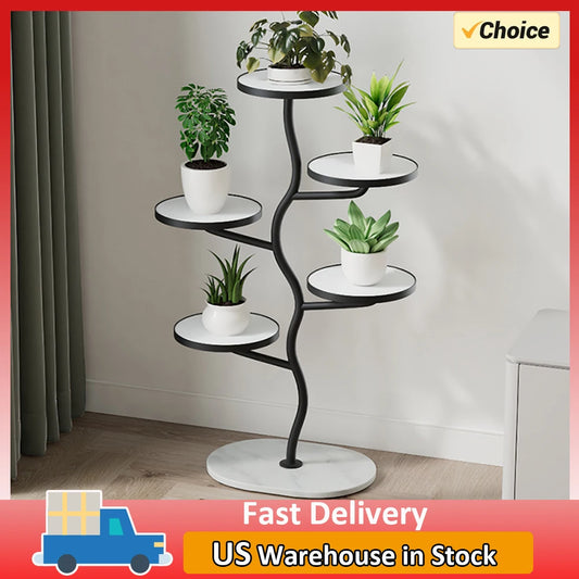5 Tier Plant Stand Indoor Multi-Layer Plant Stands Plant Shelf Corner Flower Stand For 5 Plants Indoor Storage