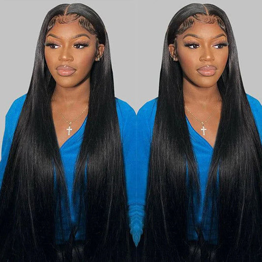16 Inch 200 High Desity 13x6 13x4 HD Lace Front Human Hair Wigs Pre Plucked For Women Bone Straight Human Hair Lace Frontal Wigs