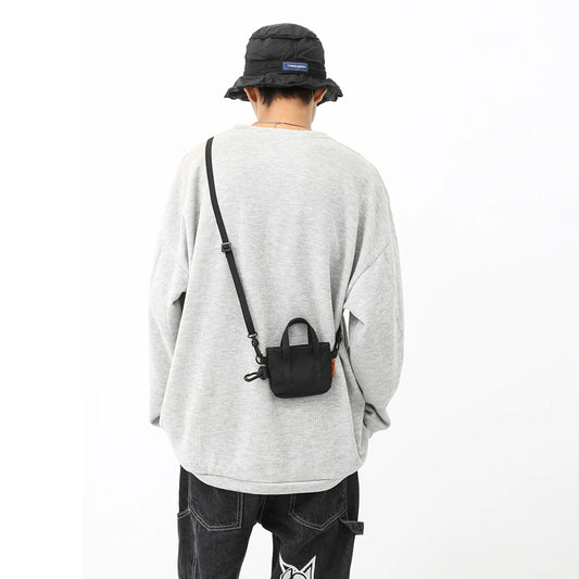 Retro Shoulder Bags Men Nylon Zipper Running Pouch Bag Women Small Outdoor Travel Camping Bags Vintage Casual Coin Purse Tote