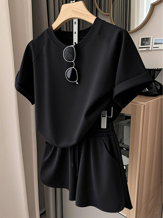 2025 Summer New Product Women's T-shirt Shorts Set Leisure s Vacation Set