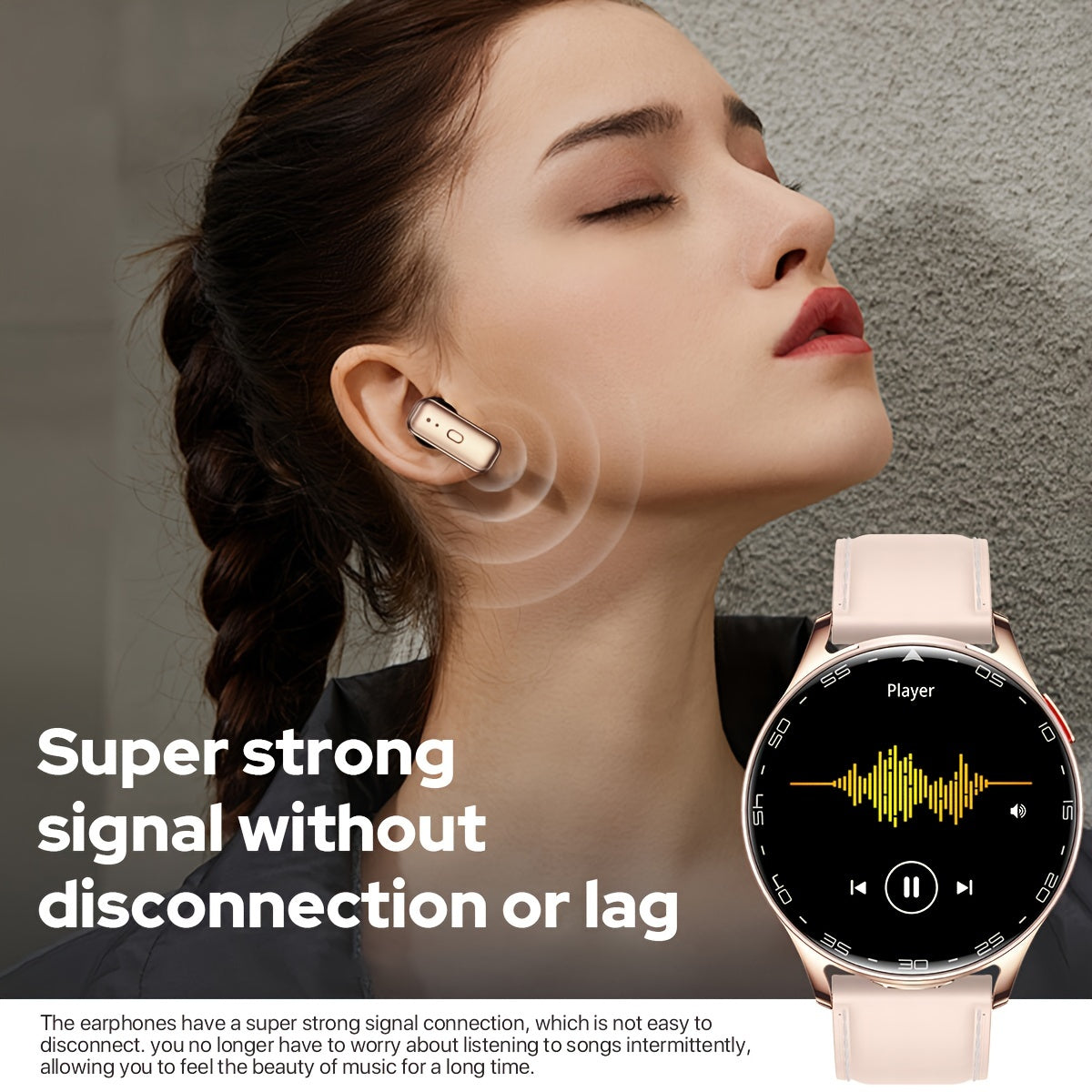 1.39" Full Touch Smart Watch for Women & Men - Wireless Calls, Remote Camera Control, Water Reminder, Message Alerts, Fitness Tracker with 100+ Sports Modes, Built-In Headphones, IP67, Black Silicone Band, Calorie Counter & P