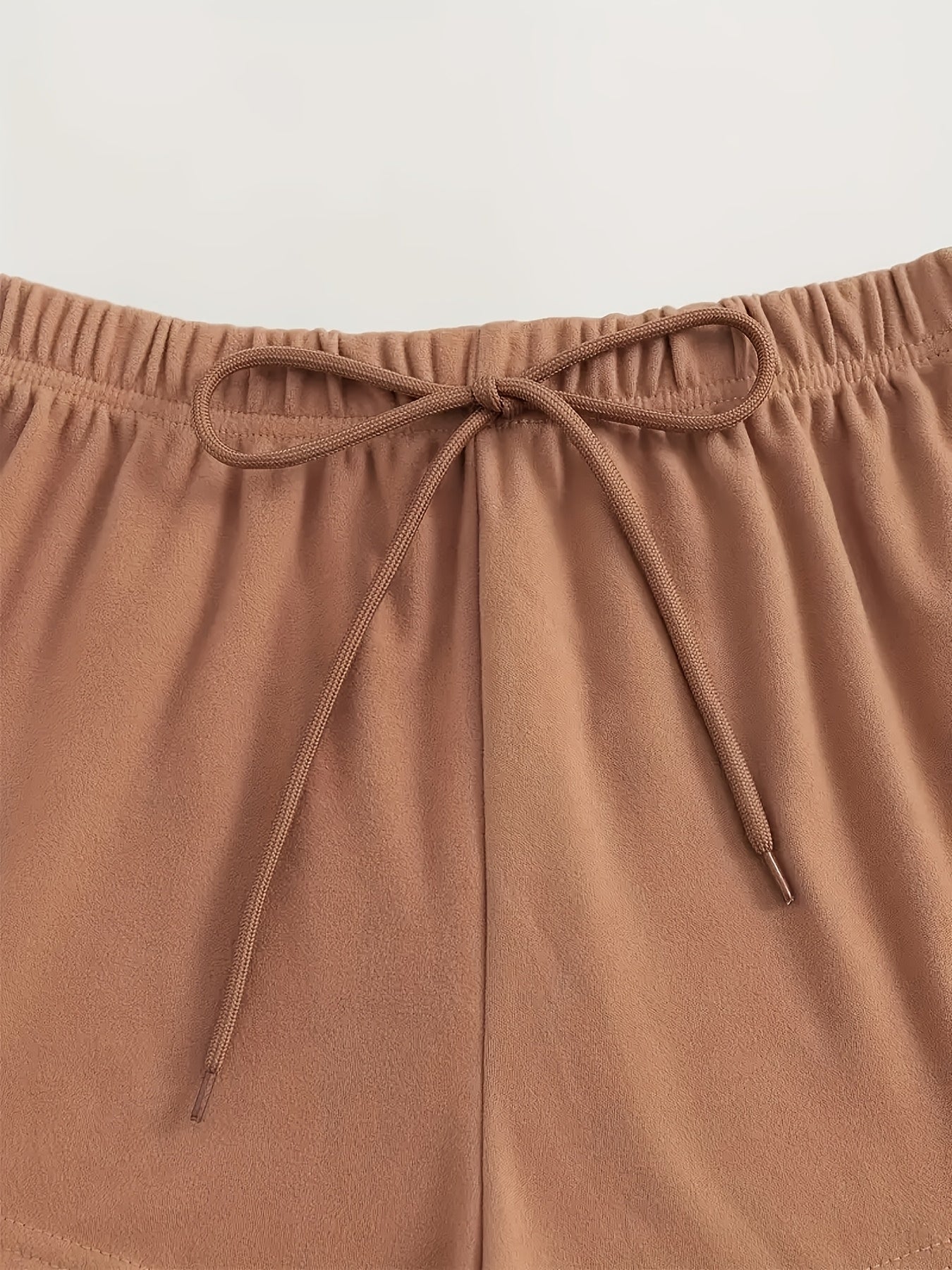 Three-piece Set Of Multi-color And Style Velvet Fabric Women'S Casual Short-sleeved Top And Shorts For Home